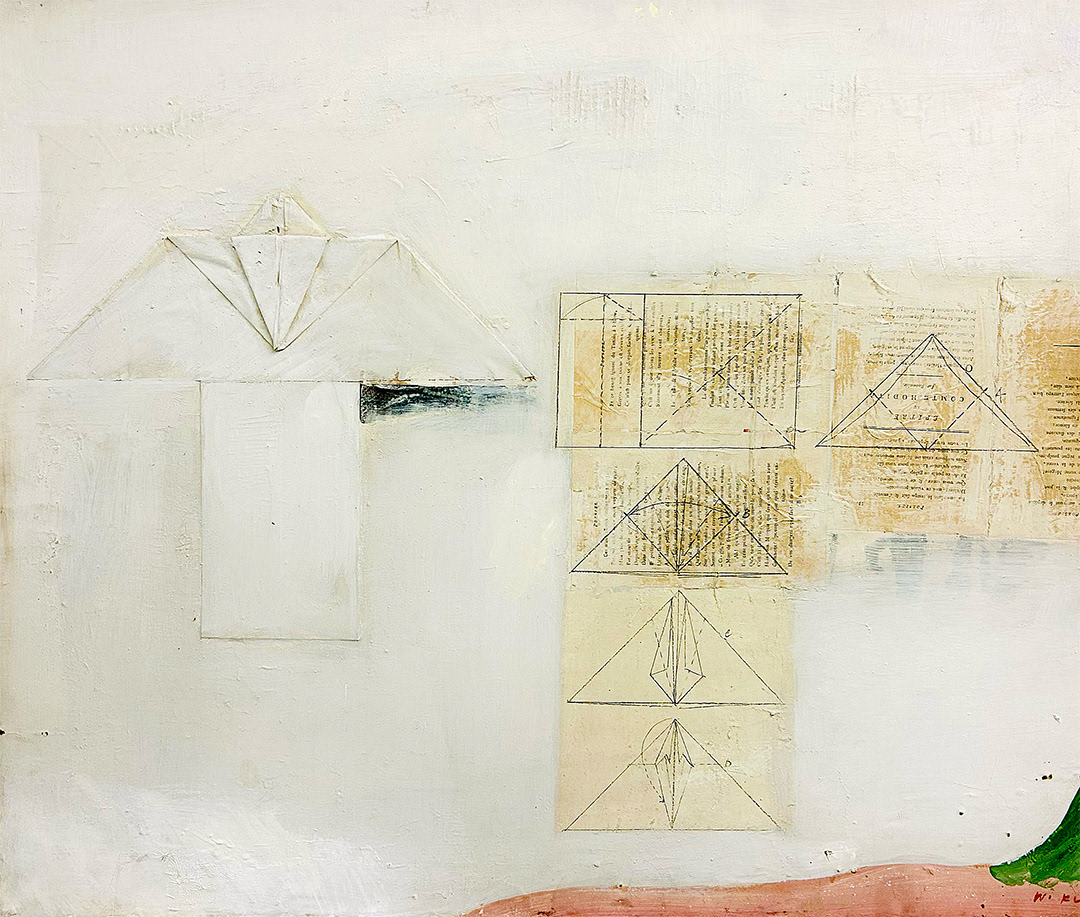 Włodzimierz KUNZ, “Lekcja-Anatomi-5-74x92cm-1971-mixed-media-collage-canvas