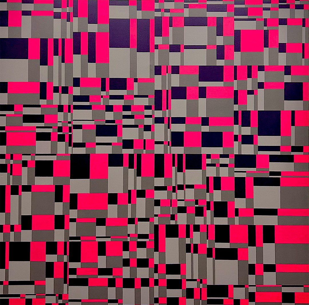 "Seria Komputerowa I Nr. 5", 2013, Acrylic on canvas, 160 x 160 cm
