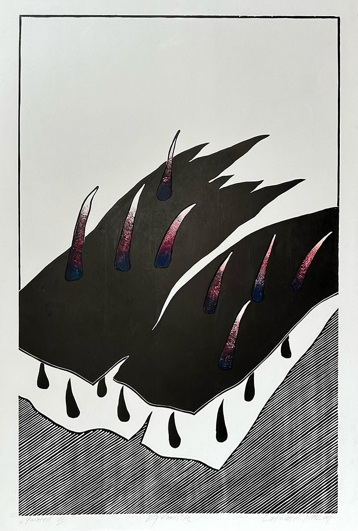 Lutomski Zbigniew, "Printed VIII", Woodcut, 1992, E.A, 88 x 60 cm