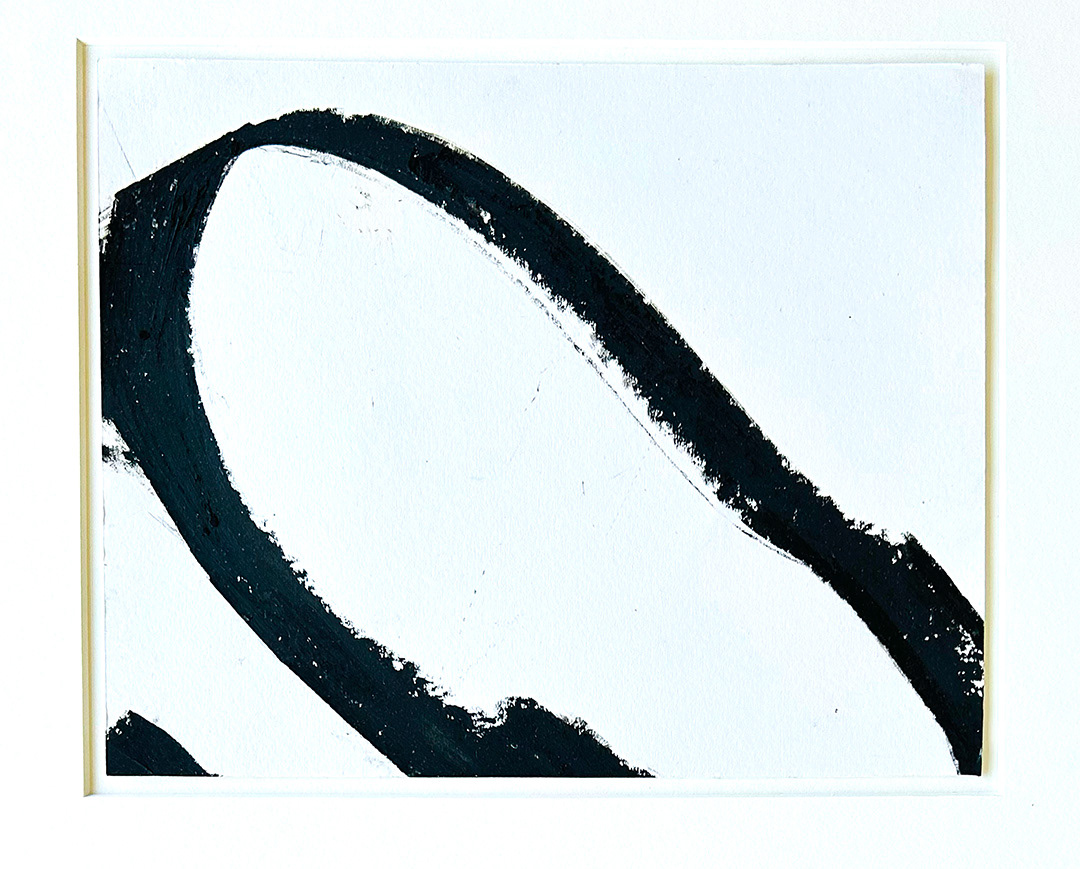 Robert SCHAD, "Zeichnung-9", 1988, Oil on Chalk, On Carton, 21 x 26,5 x 2 cm