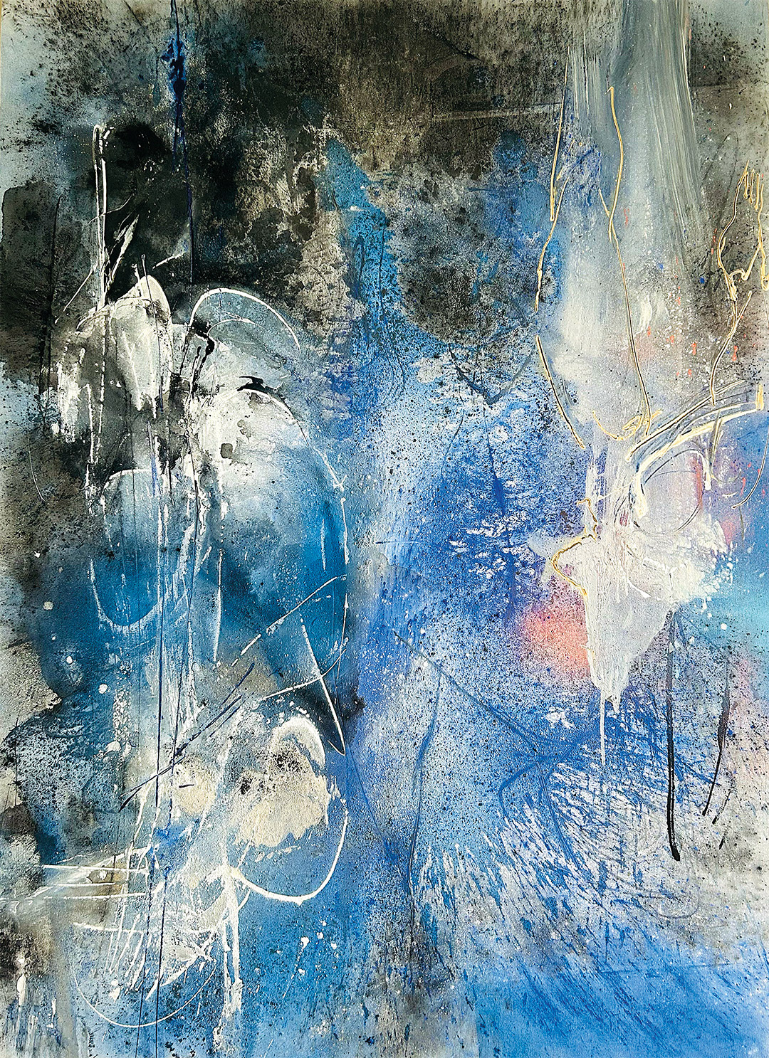 Víctor Ramírez, "Respiración-1", 2016, Mixed media on canvas, 190 x 140 cm
