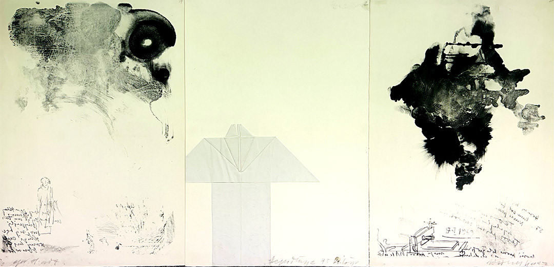Włodzimierz KUNZ, “E.A-"Tryptyk"-1973-Lithography-and-collage-3x51x35cm.jpg