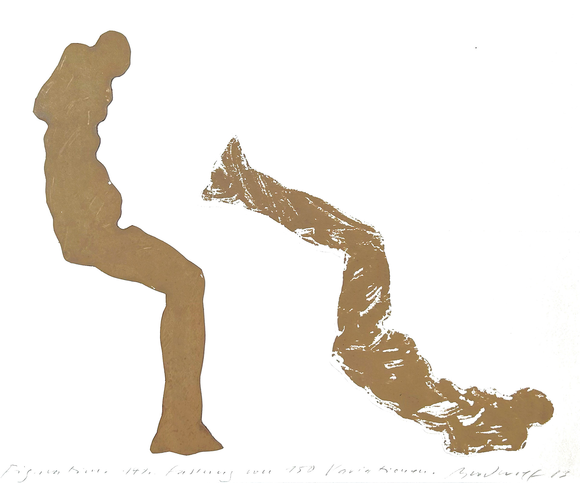 Jurgen BRODWOLF, "Figuration II", 1983, Collage, Mixed Media, Unicat, 52 x 62 cm