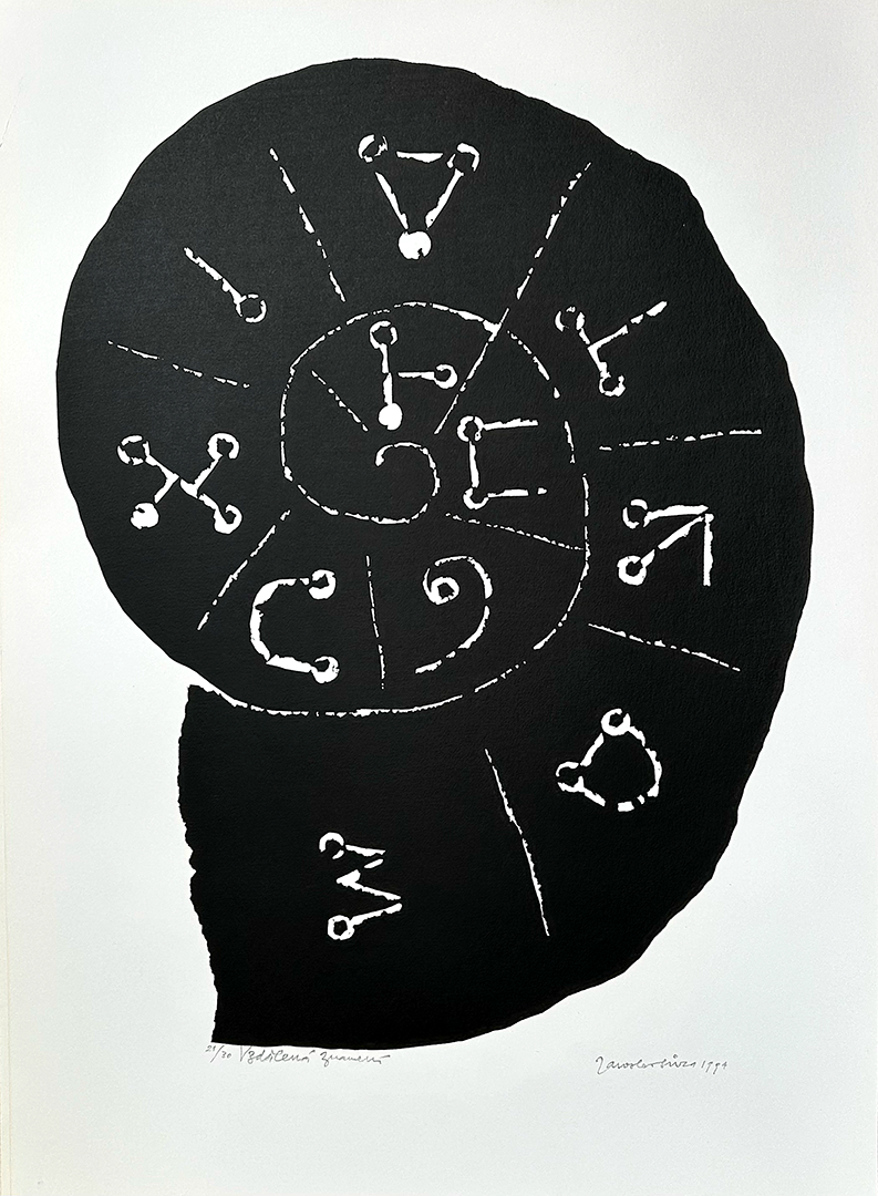 Jaroslav Sura, "Vzdalena znameni", 1994, Serigraphie 21/30, 100 x 70 cm