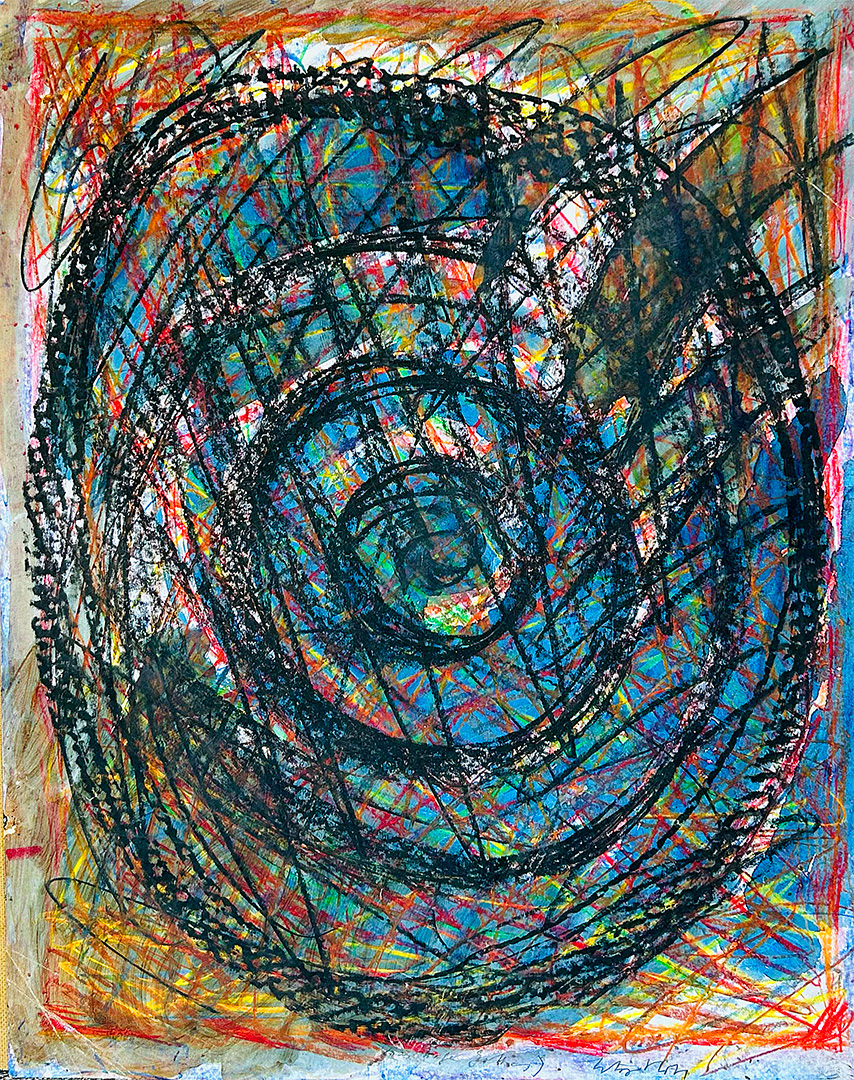 Artur Stoll, "Das Auge Gottes", Mixed Media on paper, 65 x 50 cm