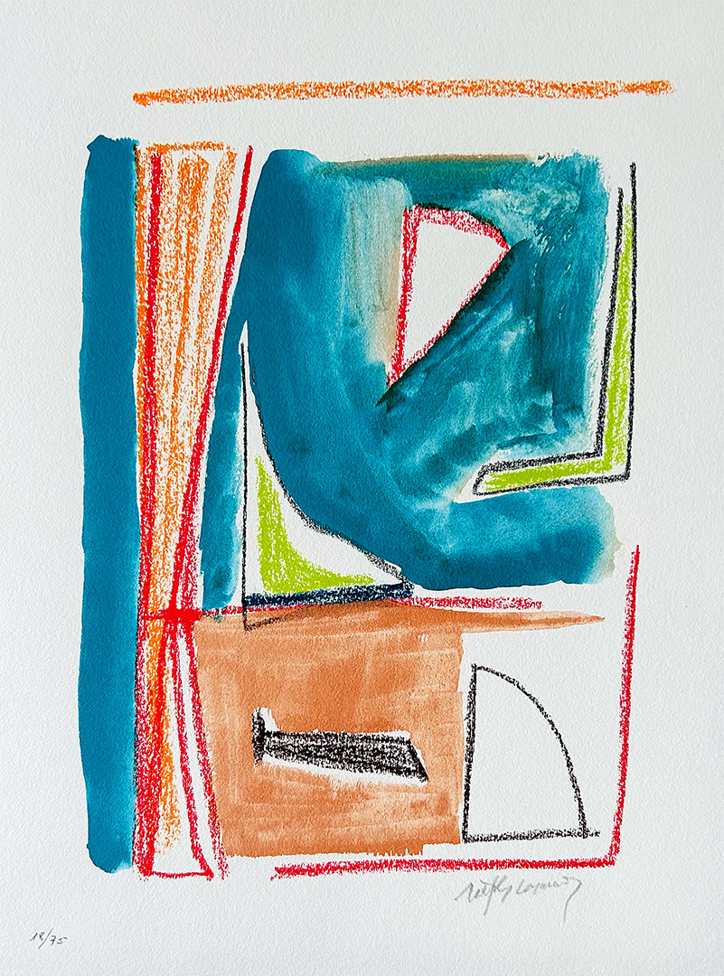 Albert Ràfols-Casamada, "Estructures 2", 2006, 41 x 31 cm, Technique: lithography