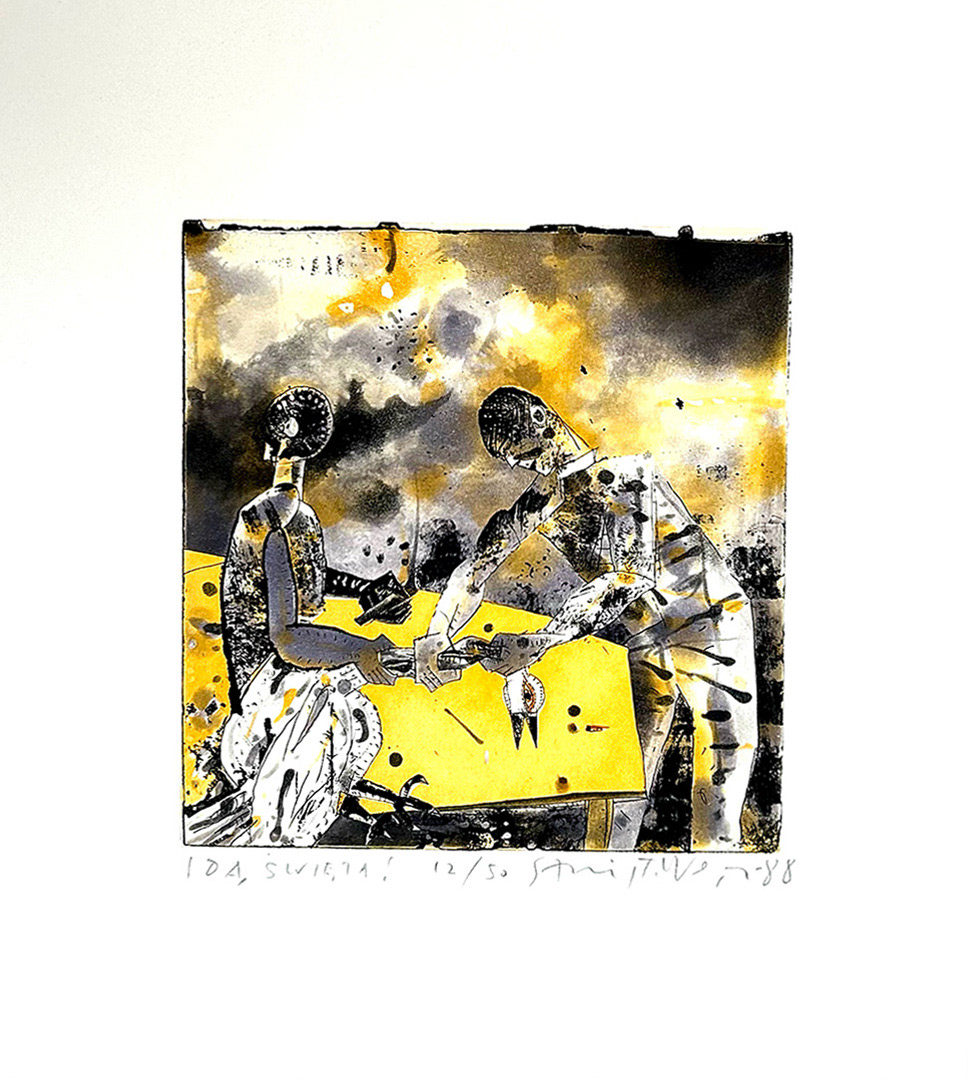 Stanisław Wejman, "Ida Świta", etching 12/50, 1988, 66 x 50 cm