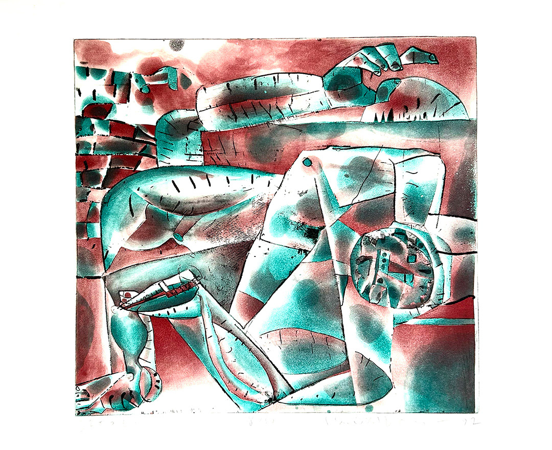 Stanisław Wejman, "Szoła", etching 8/50, 1992, 57 x 76 cm
