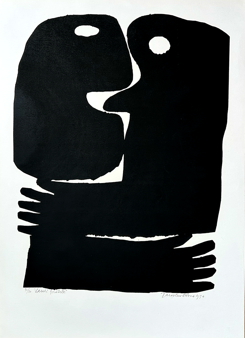 Jaroslav Sura, "Veseli pratele", 1994, Serigraphie 30/30, 100 x 70 cm