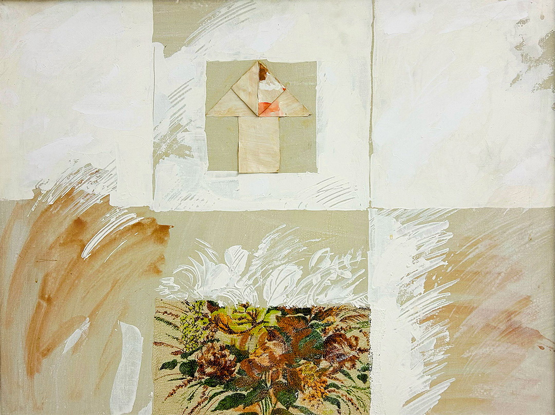 Włodzimierz KUNZ, “Kleiner-Sommer-Triptychon-1989-71x91cm-Mixed-Media-collage-on-canvas
