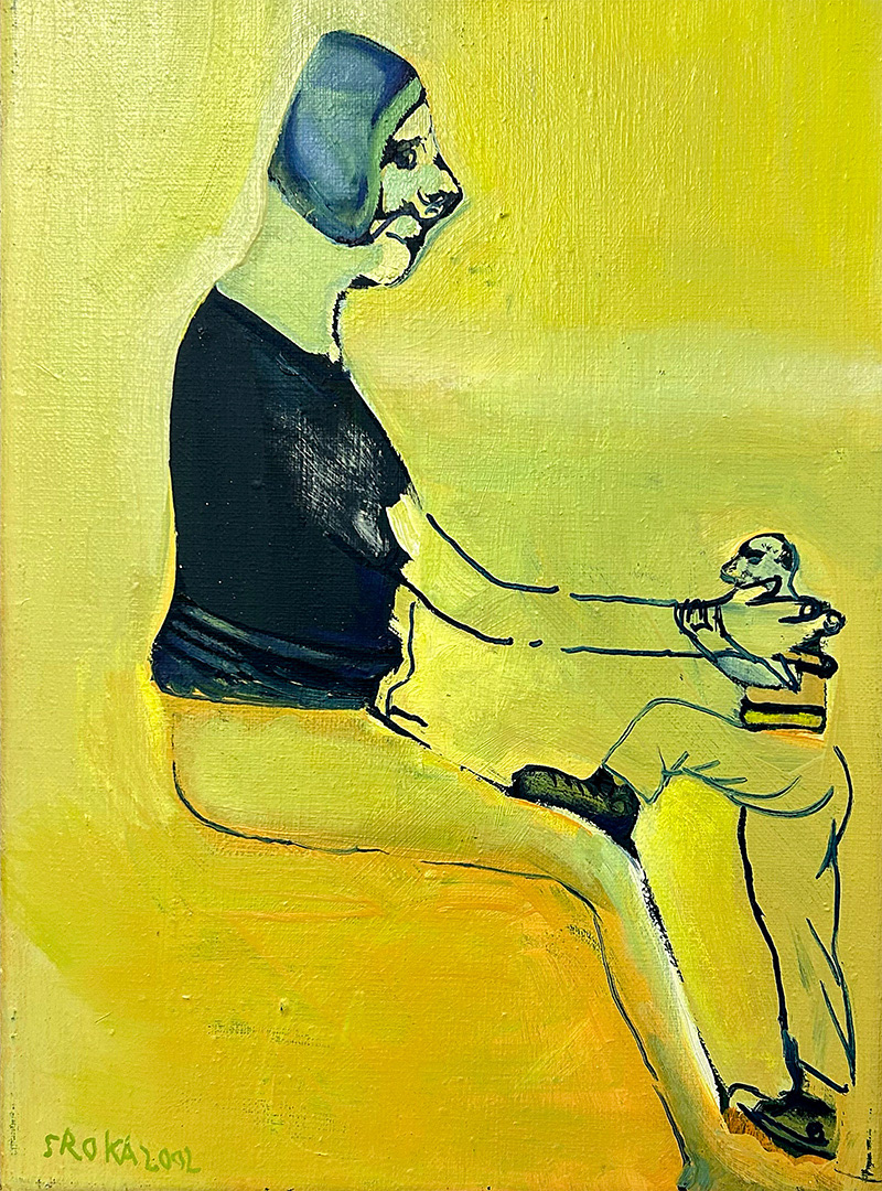 Jacek SROKA, "Little husband", 2002, Oil on Canvas, 40 x 30 cm