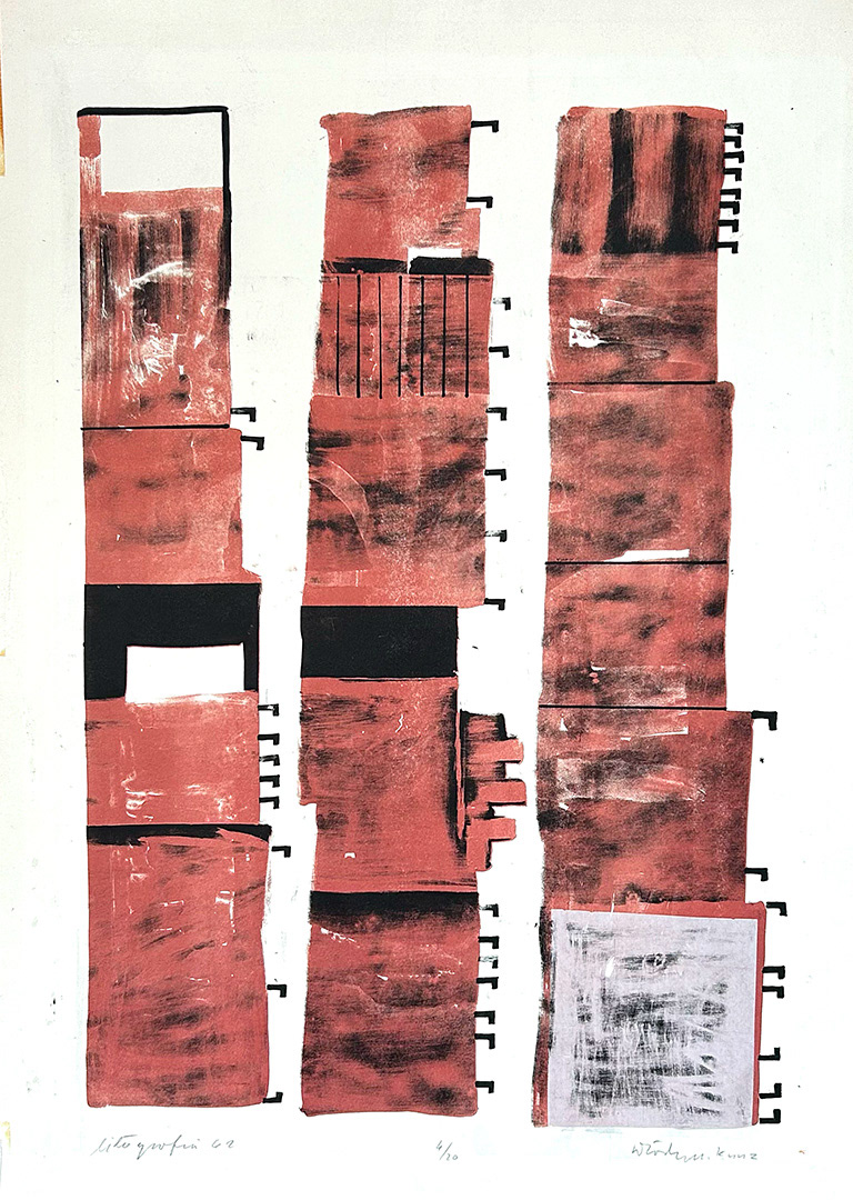„Nowe Dom“, 1962, Lithografie/Collage - 6/20, 70 x 50 cm