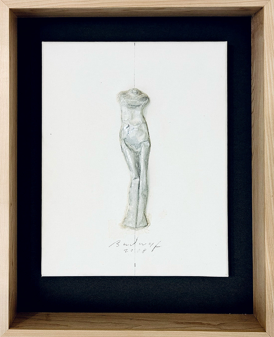 Jurgen BRODWOLF, "Tubenfigur", 2008, Collage on canvas, 30 x 24 cm
