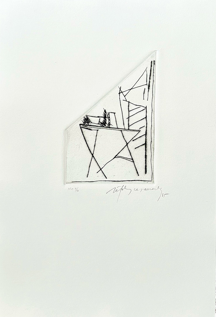Albert Ràfols-Casamada, "Jardi 2", 1985, 56 x 38 cm, Technique: Dry Point etching