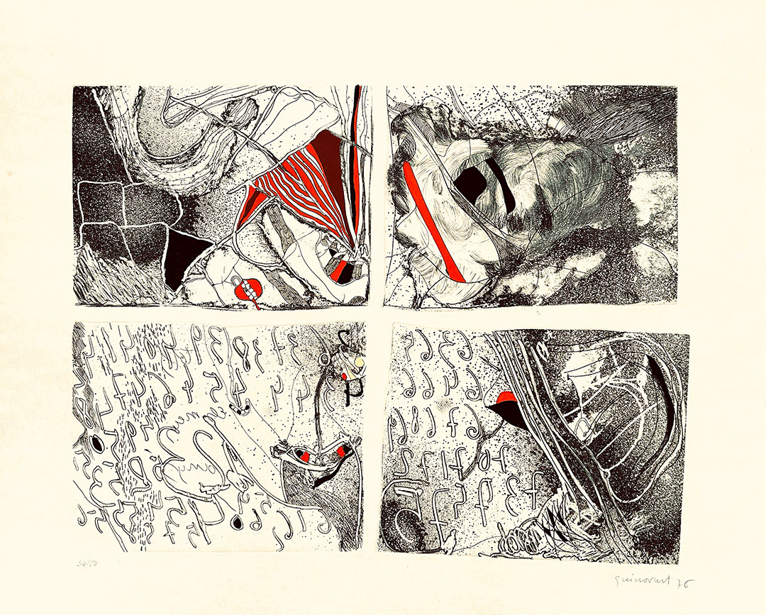JOSEP GUINOVART I BERTRAN, “Moelts anys”, 1976, 70 x 85 cm, Technique: Etching, Copies : 50