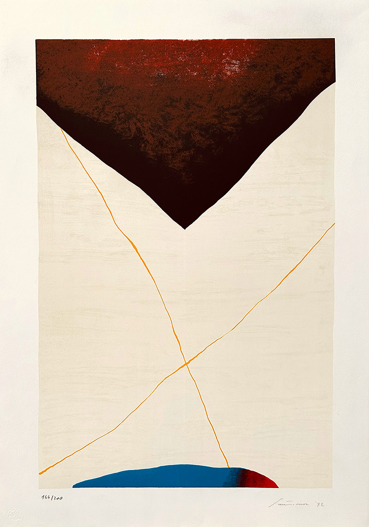 Giuseppe "Bepi" SANTOMASO, "DEL ALTO AL BASSO", 1976, 72 x 52 cm, Lithography 166/200