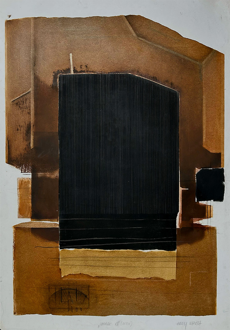 Andrzej Kapusta, "Choral XII", 1991, Linocut, Unikat, 99 x 72,5 cm