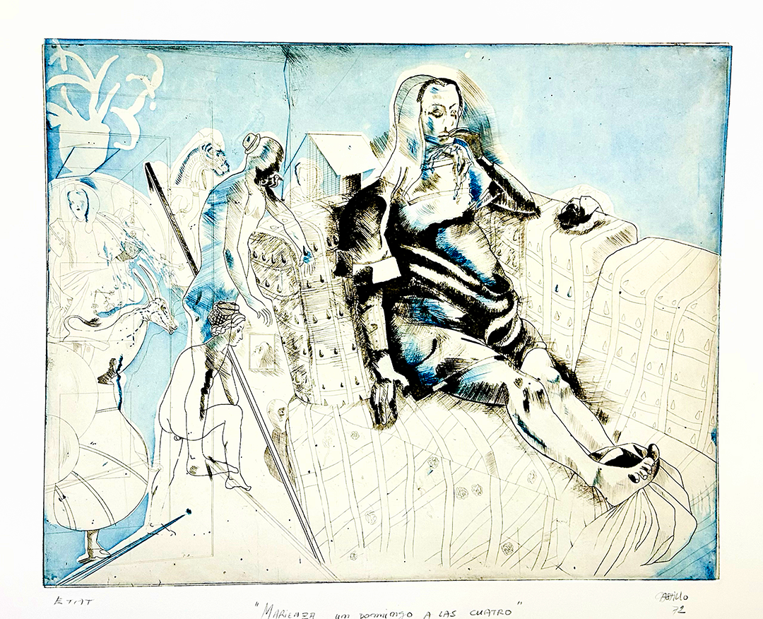 Jorge Castillo, "Marienza un domingo a la cuatro", 1972, 54 x 70 cm, E.A