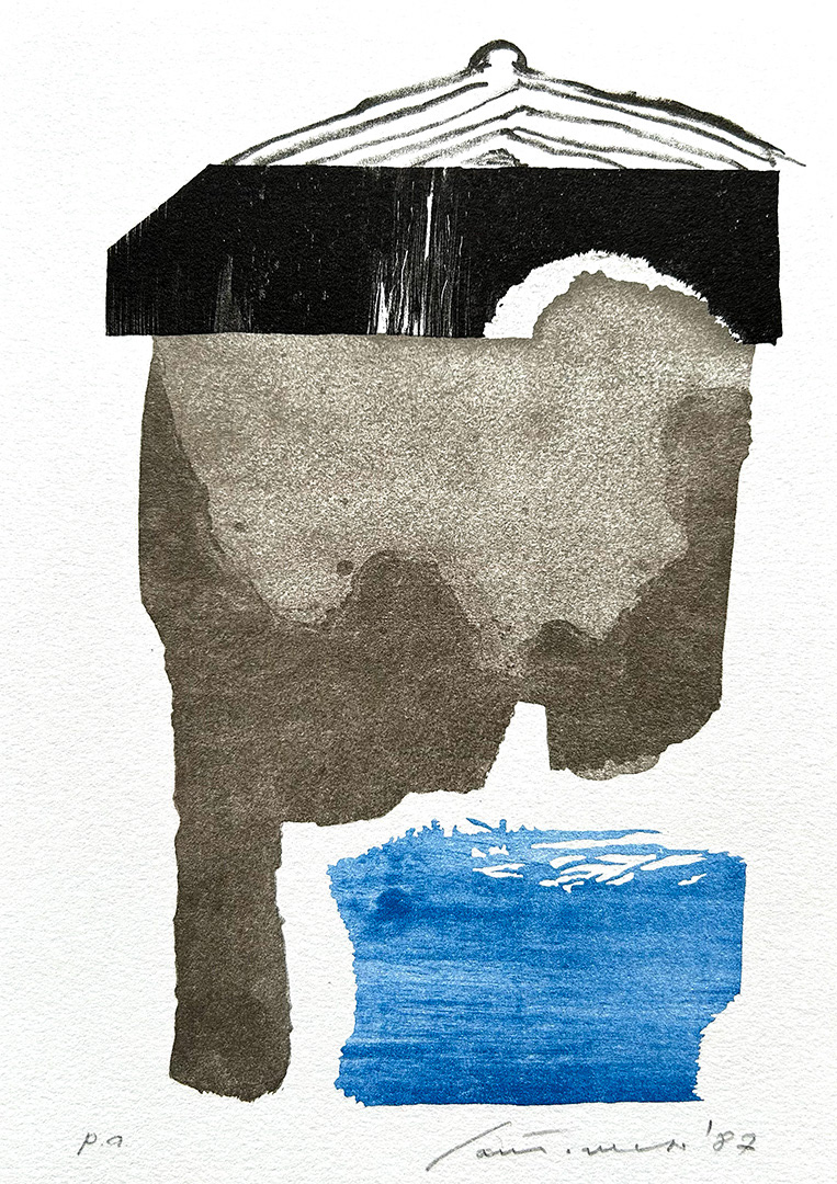 Giuseppe "Bepi" SANTOMASO, “Senza titolo I", 1987 Lithography P.A, 21x15cm (18,5x11,5cm)