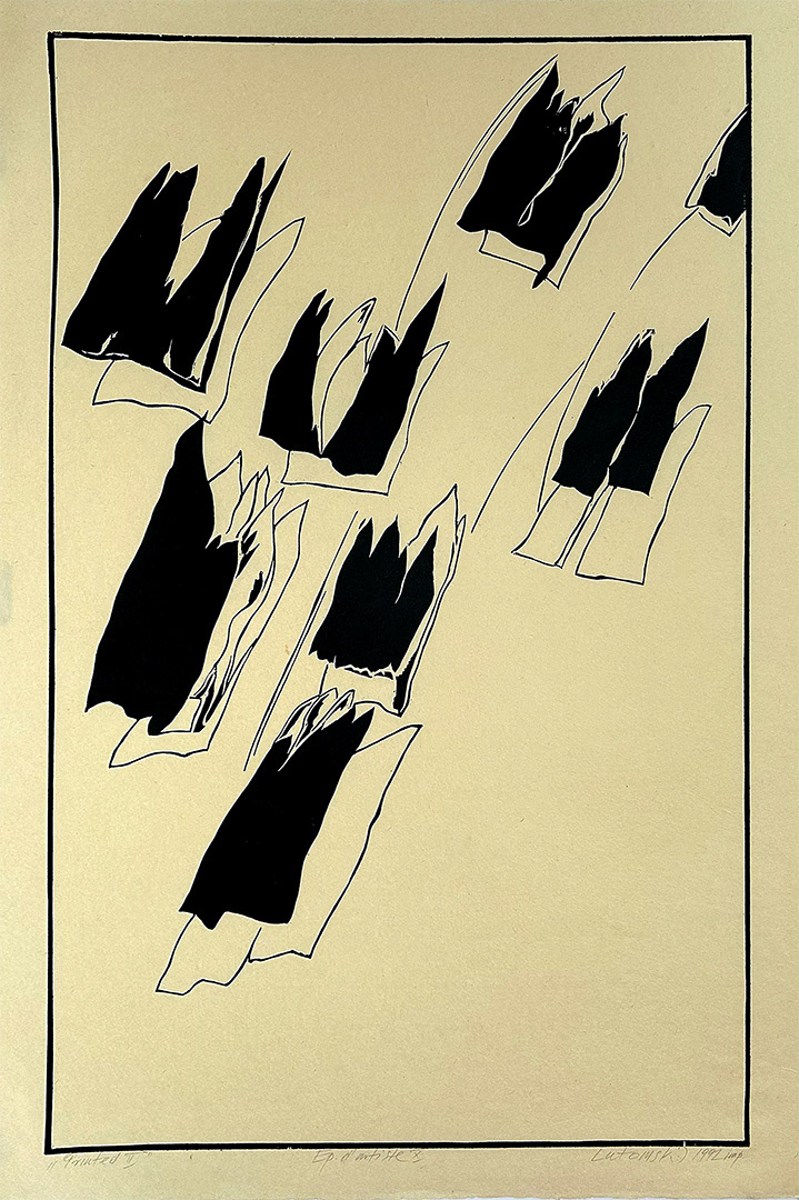 Lutomski Zbigniew, "Printed II", Woodcut, 1992, E.A, 88 x 60 cm