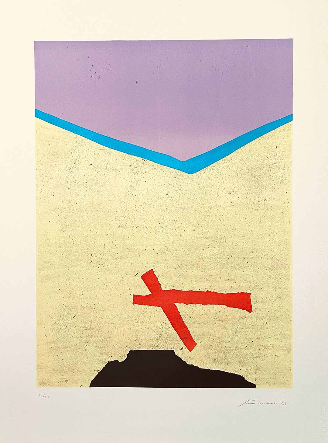 Giuseppe "Bepi" SANTOMASO, "RACCONTO", 1973, 71 x 50 cm, Lithography 15/100