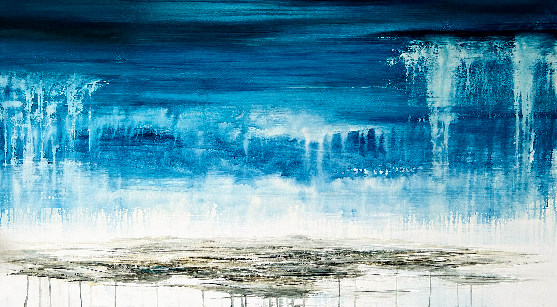 David Stegmann, Untitled, 2017,  100 x 180 cm, Mixed Media on Canvas