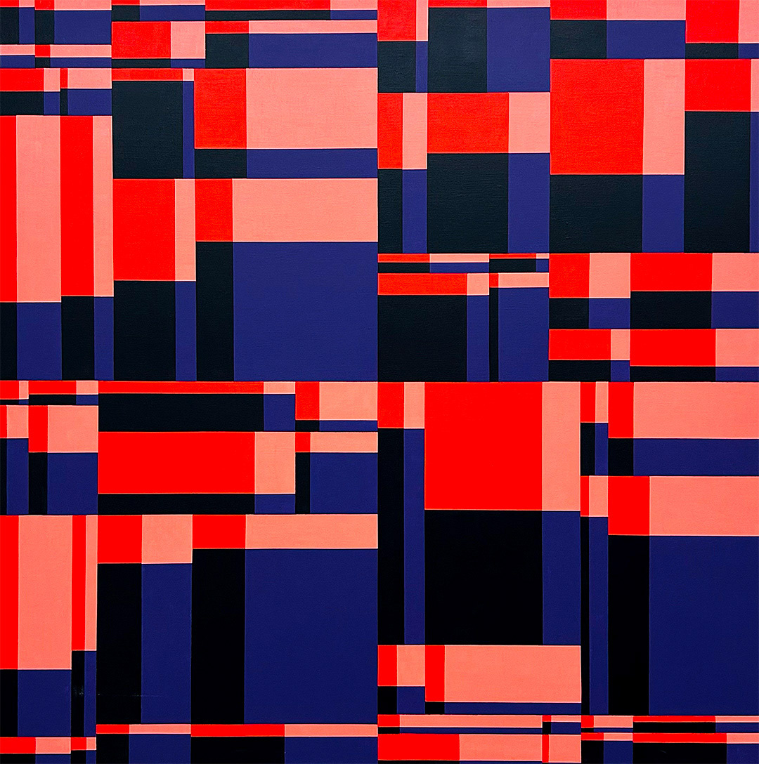Jan Pamuła, "Seria Komputerowa I, 2016-3", 2016, Acryl on canvas, 100 x 100 cm