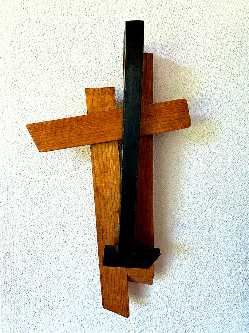 Robert SCHAD, "Untitled", 1986, Wood and Steel Sculpture, 47 x 26 x 12 cm