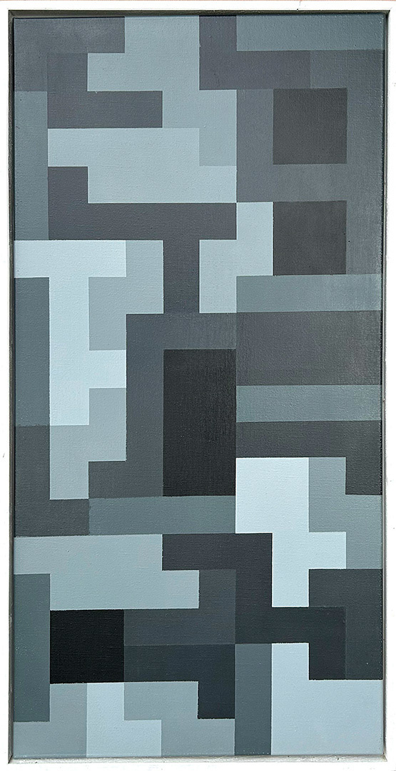 Gerhard Birkhofer, 1997, "All over II", Acrylic on Canvas, 100 x 50 cm