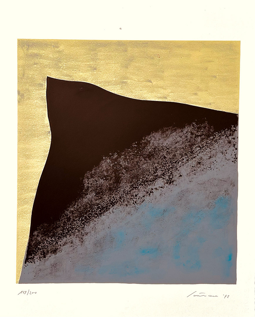 Giuseppe "Bepi" SANTOMASO, "ANGELO VERSO OUEST", 1972, 70 x 52 cm, Lithography on paper