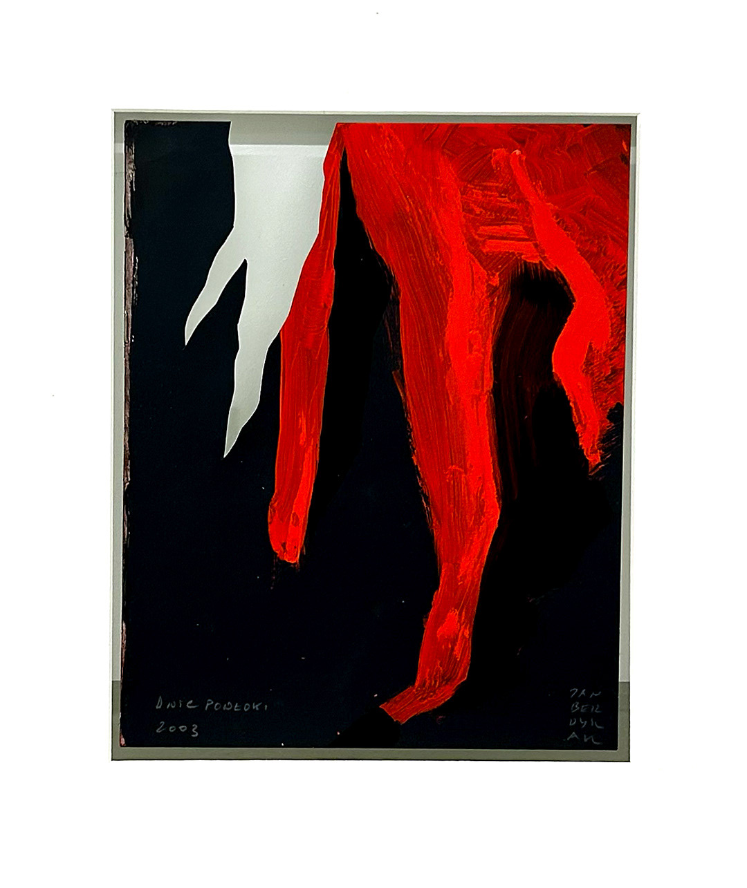 Jan BERDYSZAK, "Dwie Powloki II - Projekt Wyobrazen", Acrylic on paper, 2003, 30 x 24 cm