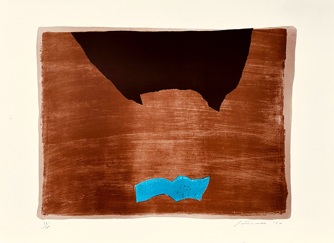 Giuseppe "Bepi" SANTOMASO, "CONTRO IL BLU", 1974, 56 x 76 cm, Lithography 52/100