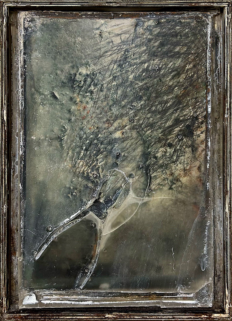 Ulrich Gehret, « Plyers », Mixed Media on Wood with Paraffine, 2018, Dimensions : 48 x 32 cm