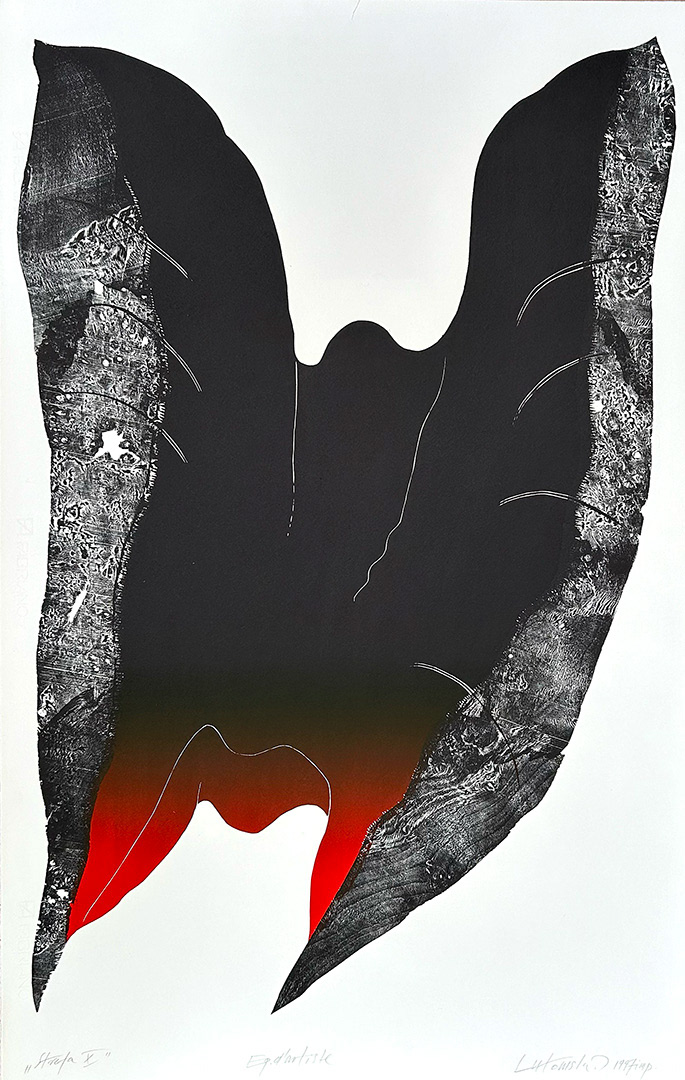 Lutomski Zbigniew, "Strefa X", Woodcut, 1997, E.A, 96 x 63 cm