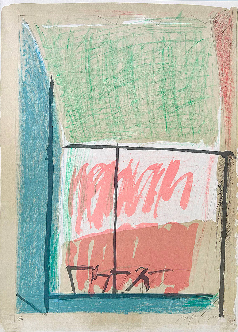 Albert Ràfols-Casamada, "Interiors-5", 1982, 76 x 56 cm, Technique: lithography