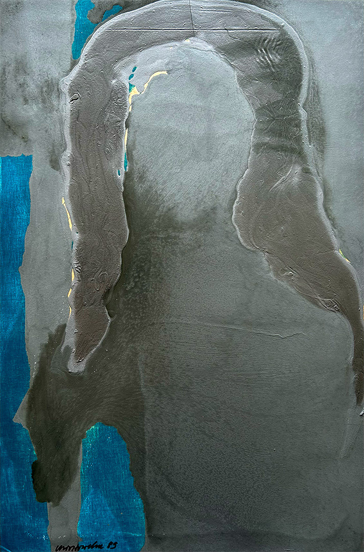 Halina Chrostowska, "Popiersie", 1989, Oil on cardboard, E.A, 59,5 x 39 cm