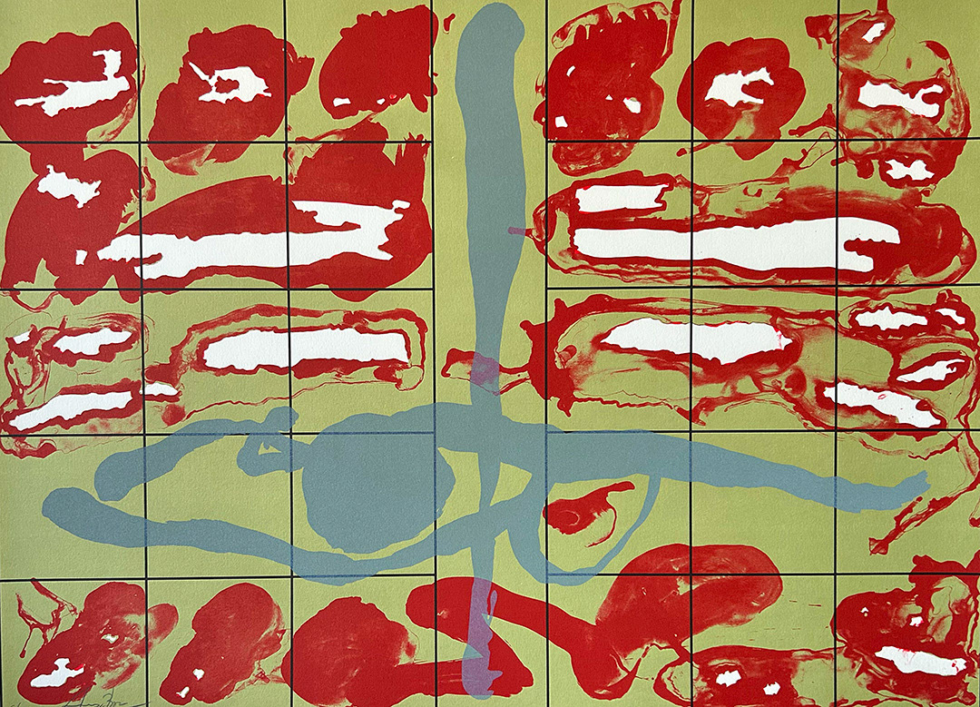 Eduardo Arranz-Bravo, "Casa roja", Lithography 15/75, 56 x 76 cm, 1988
