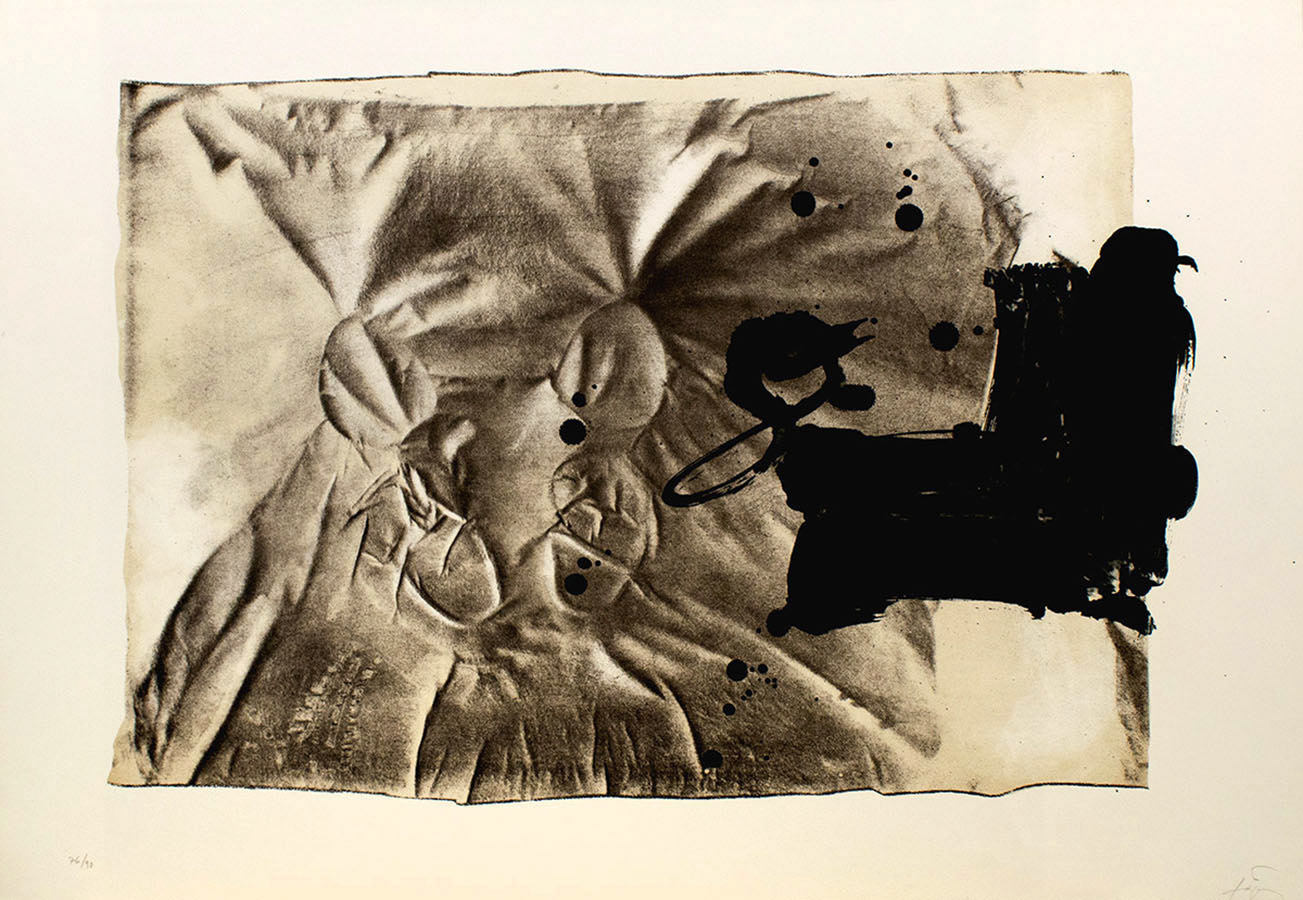 "CHAISE ET PIED", ANTONI TÀPIES, Technique: Lithography on paper, mixed media, 104 cm x 75 cm