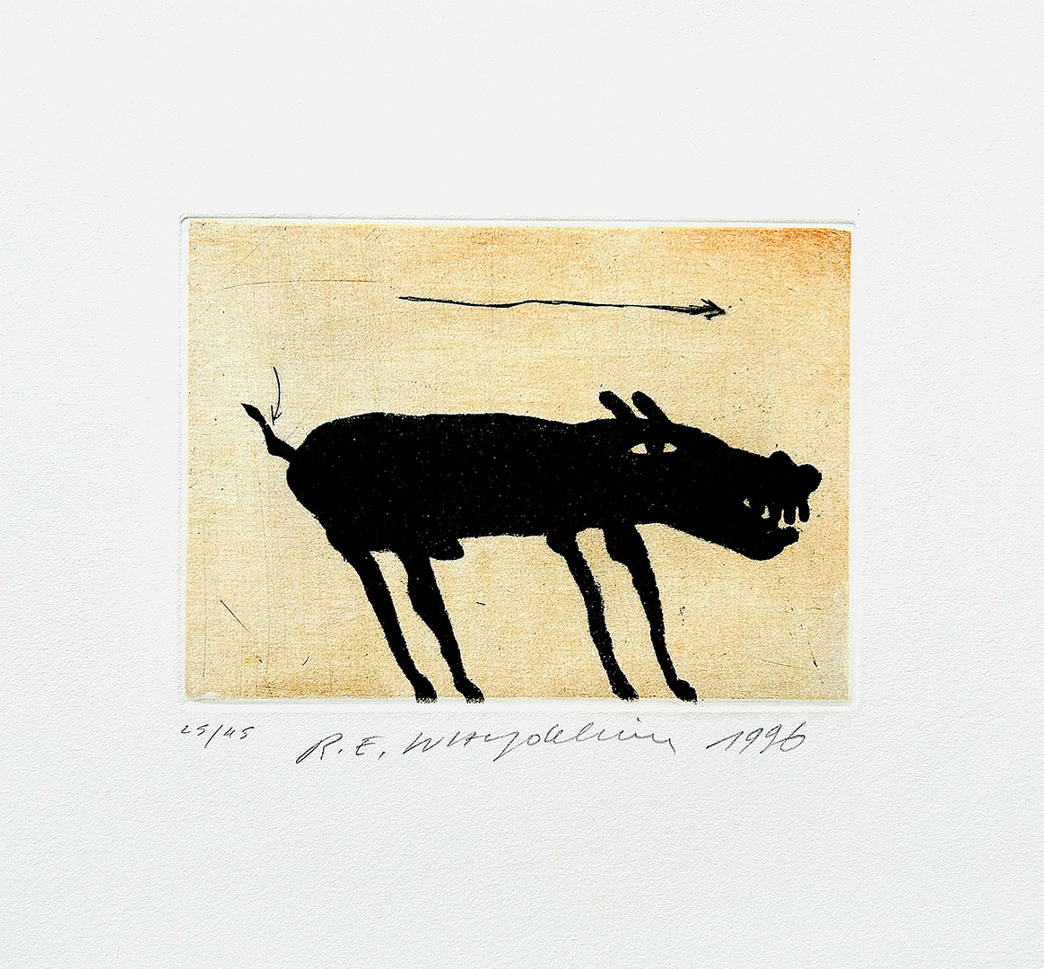 Raymond-Émile-Waydelich, "Untitled, etching 25/45, 1996, 48 x 38 cm, (13 x 18 cm)