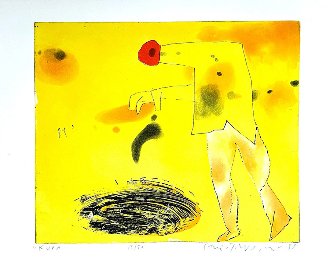 Stanisław Wejman, "Kupa", etching 13/50, 1988, 50 x 70 cm