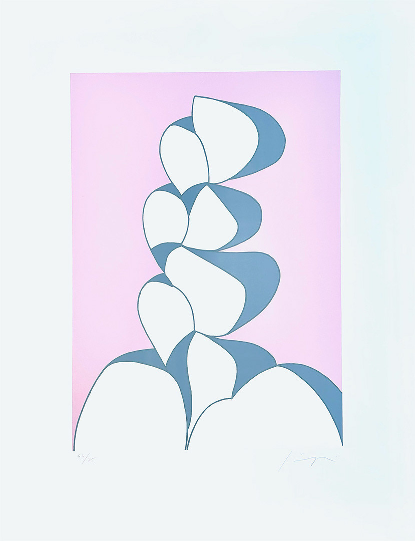 Alfonso HÜPPI, "Serie rosa-türkis", 1967-71, Copies : 75, 65 x 50 cm, Serigraphy