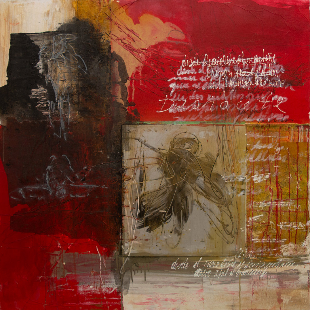 Víctor Ramírez, "Espacio Artificial", 2019, 120 x 120 cm, Mixed Media on Canvas
