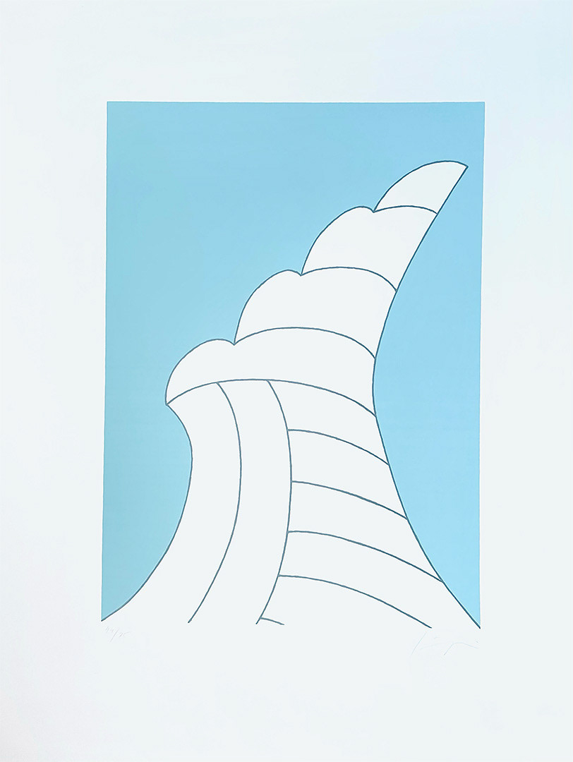 Alfonso HÜPPI, "Serie rosa-türkis", 1967-71, Copies : 75, 65 x 50 cm, Serigraphy