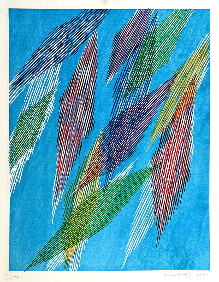 Piero Dorazio, "STING I", 1990, 78 cm x 60 cm, Lithography on paper
