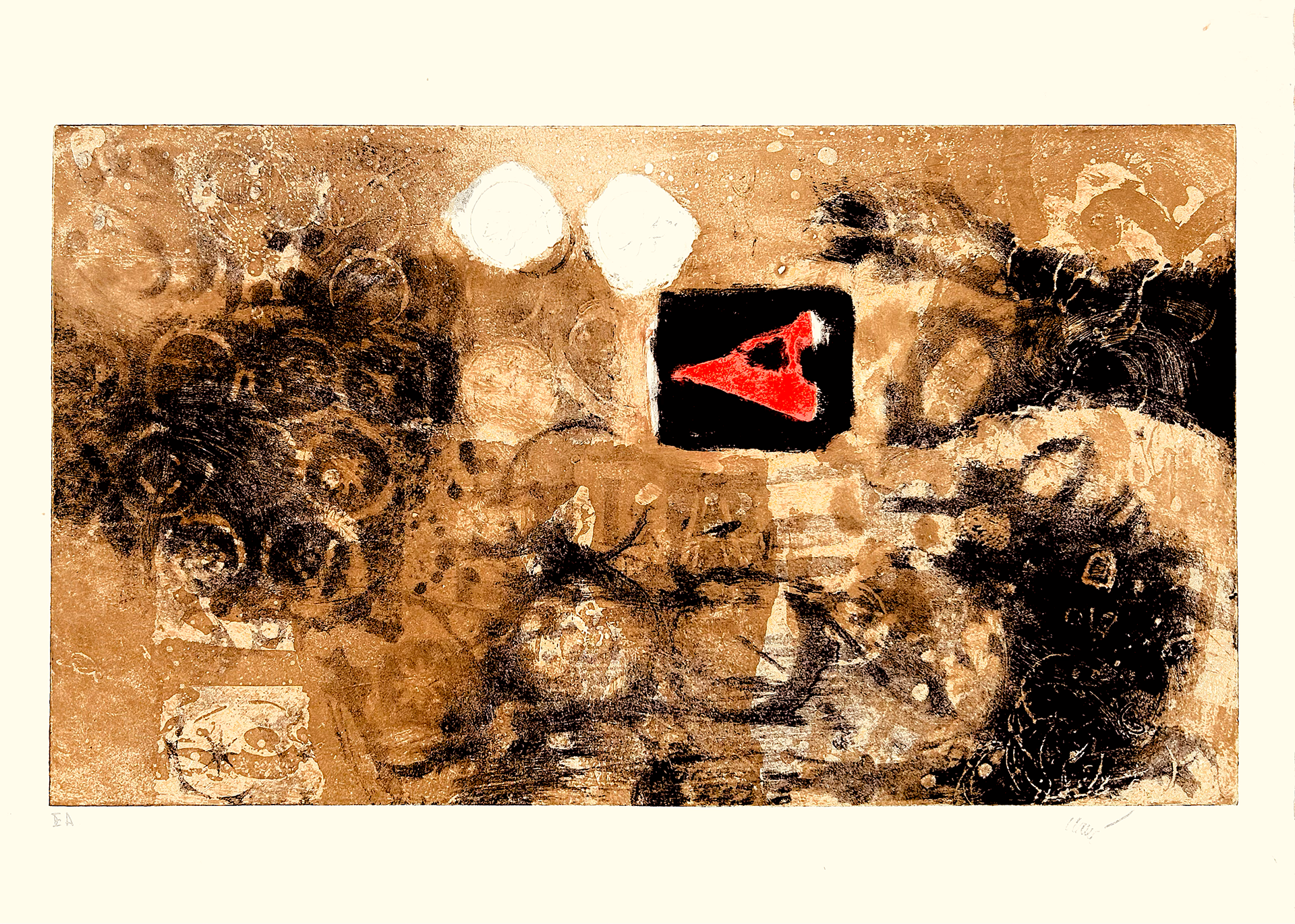 Antoni Clavé, "A Rouge", 1970, Etching E. A., 56 x 76 cm