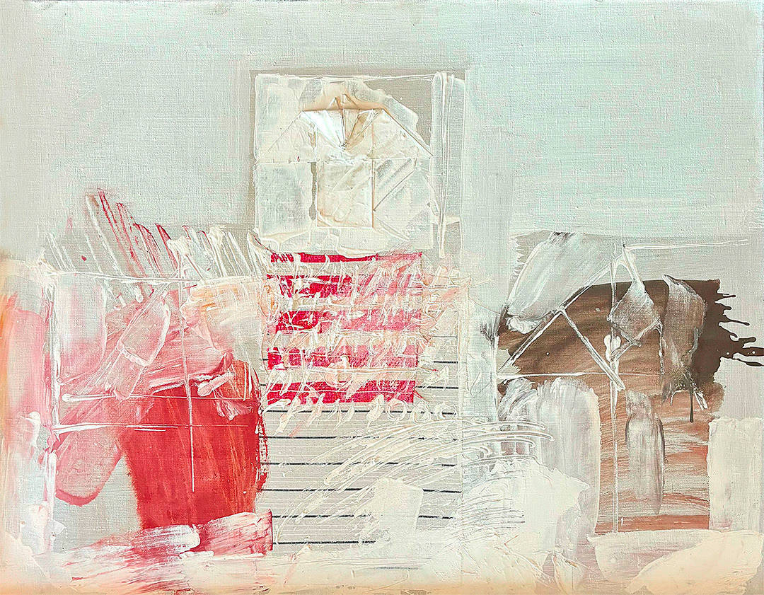 Włodzimierz KUNZ, “Tryptyk mały”, 1990, Mixed media and collage on canvas, 70 x 90 cm