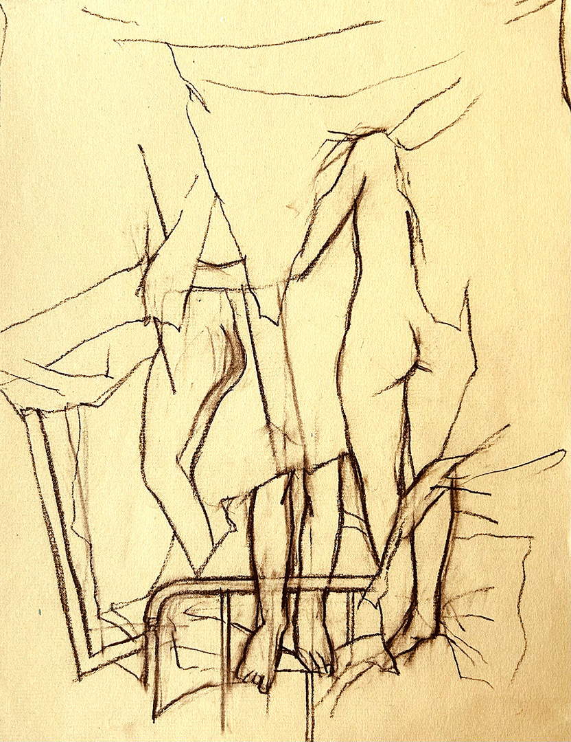 Jacek Waltos, "Pana Alicja II", 1980, Pastel, Chalk, 35,5 x 25 cm
