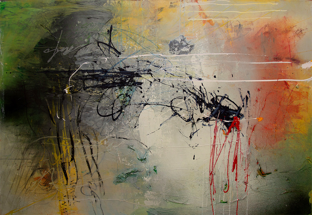 Víctor Ramírez, "De Natura I", 2019, 90 cm x 130 cm, Mixed Media on canvas