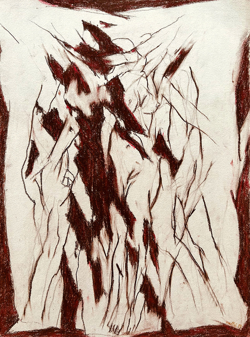 Jacek Waltos, "Pana Alicja VI", 1981, Pastel, Chalk, 32 x 24 cm