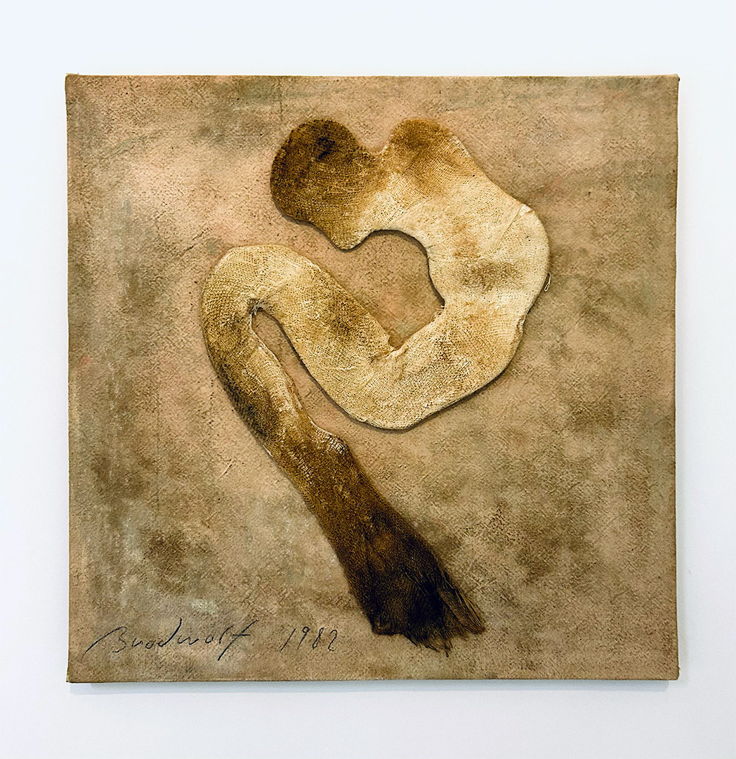 Jurgen BRODWOLF, "Untitled Tubenfigur", 1982, Collage with Nettle, 29 x 29 cm
